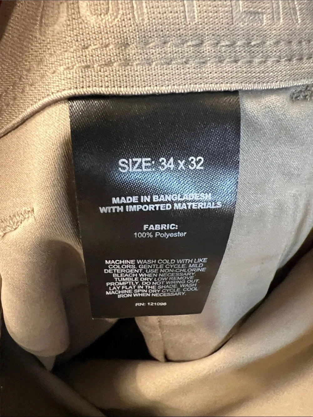 NWT Men's Copper&Oak Khaki Utility Chino Pants - Durable Tan Size 34x32